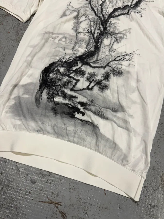 2000s Balenciaga Original Tree White T-Shirt uYseOIJ 4