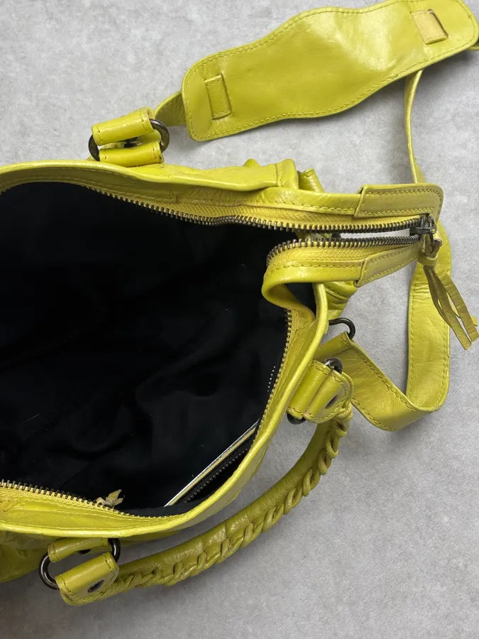 Balenciaga Yellow Leather City Handle Bag poKsKyf 17