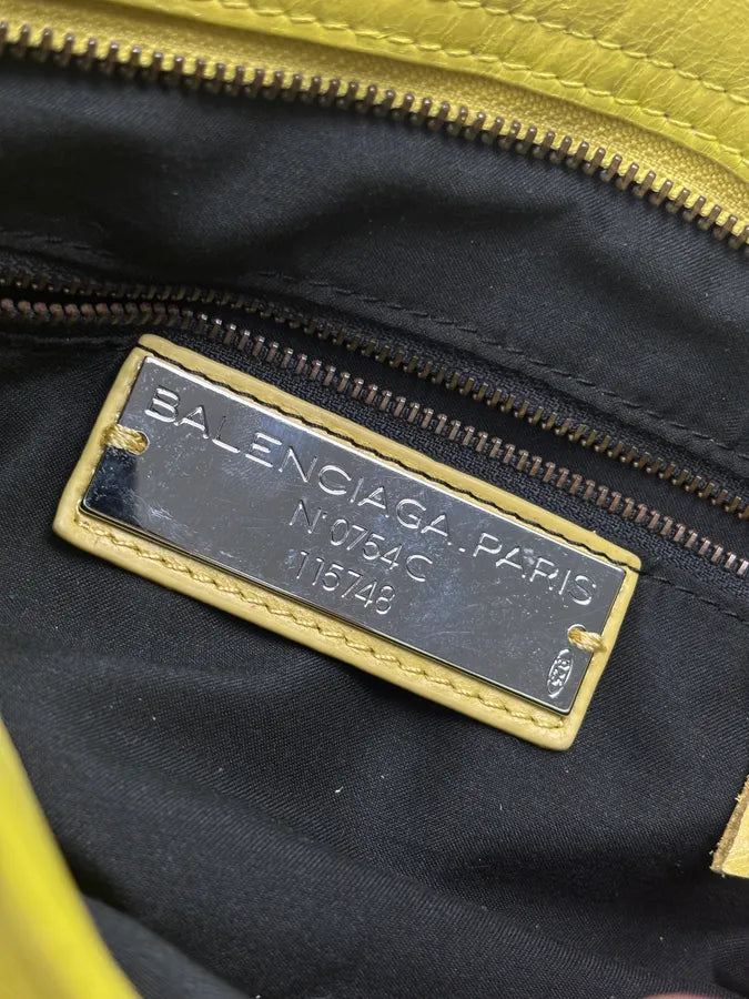 Balenciaga Yellow Leather City Handle Bag poKsKyf 18