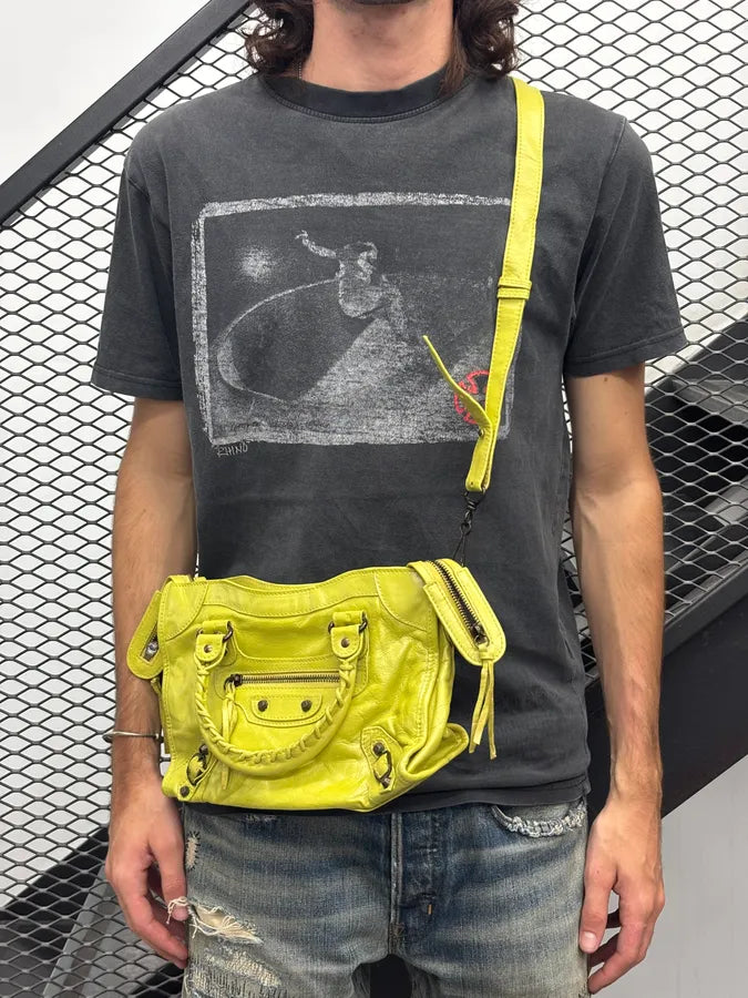 Balenciaga Yellow Leather City Handle Bag poKsKyf 1