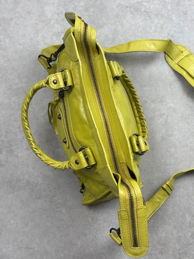 Balenciaga Yellow Leather City Handle Bag poKsKyf 11