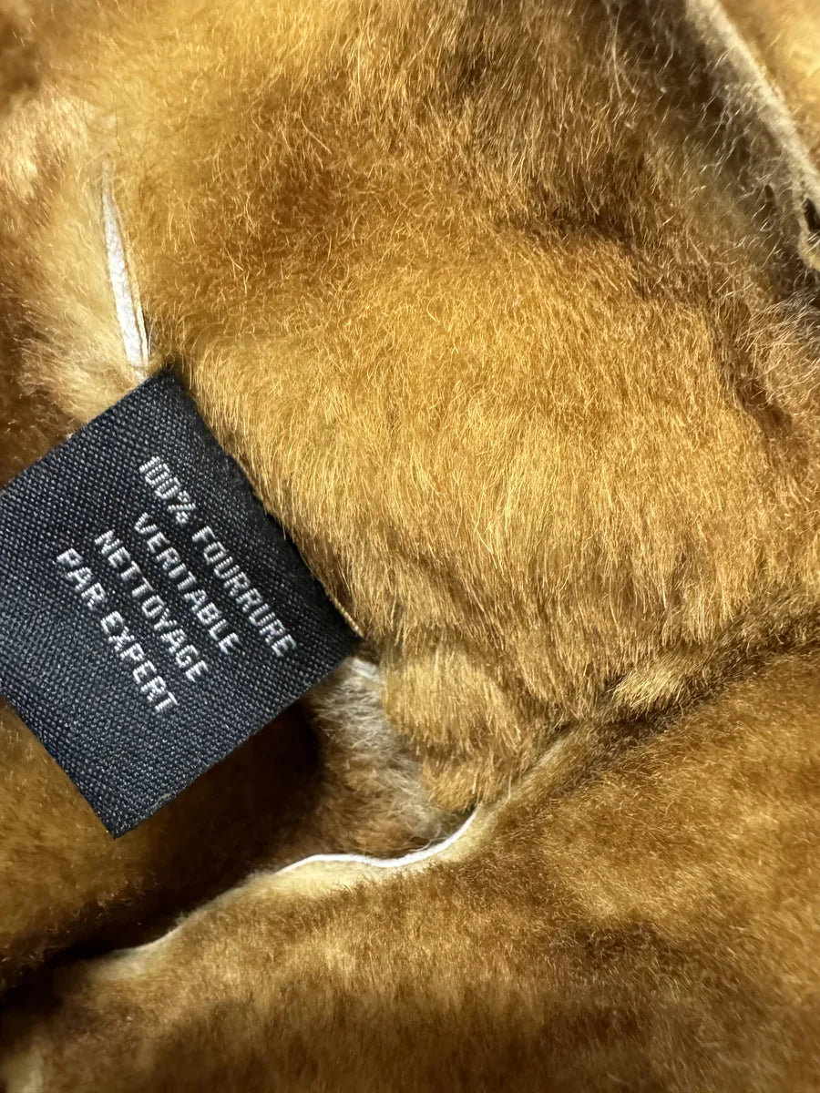 2000s Balmain Asymmetrical Camel Fur Suede Leather Jacket (M) 6