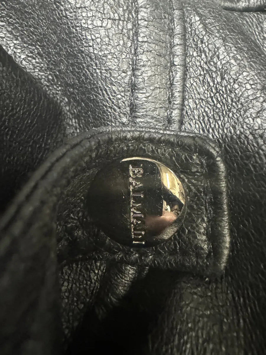 2000s Balmain Avant-Garde Black Vegan Leather Trench Coat PhdyEEJ 10