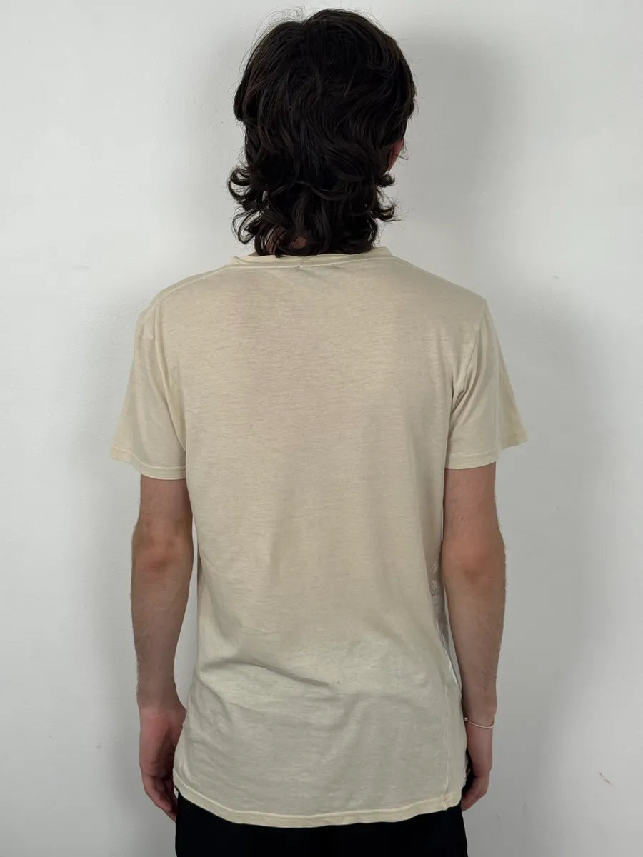 2000s Balmain Beige Medieval Eagle Print T-Shirt OHsdWbB 2