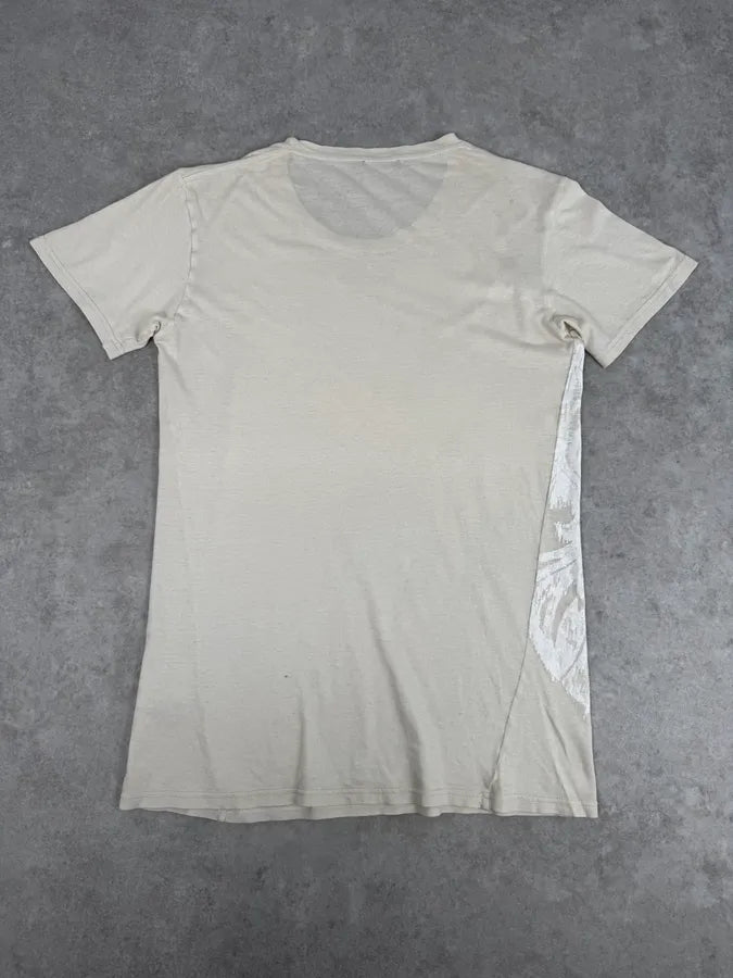 2000s Balmain Beige Medieval Eagle Print T-Shirt OHsdWbB 3