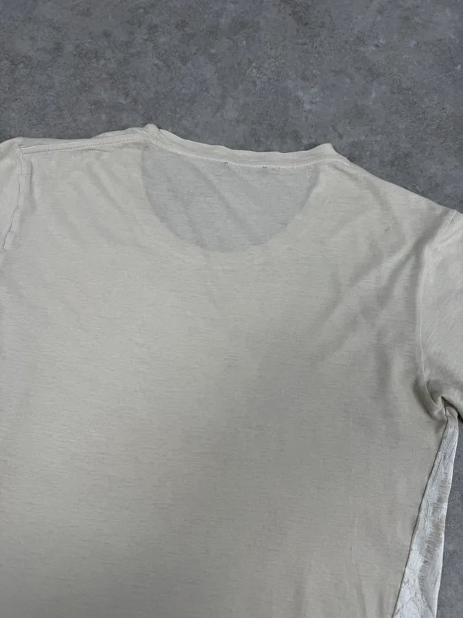 2000s Balmain Beige Medieval Eagle Print T-Shirt OHsdWbB 5