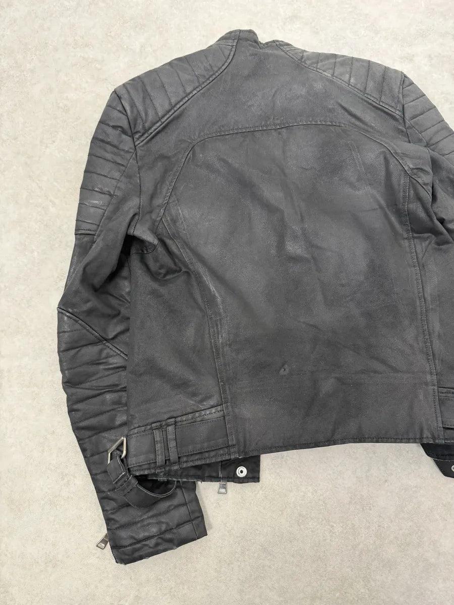 2000s Balmain Biker Black Horpist Leather Jacket iEWepCa 6