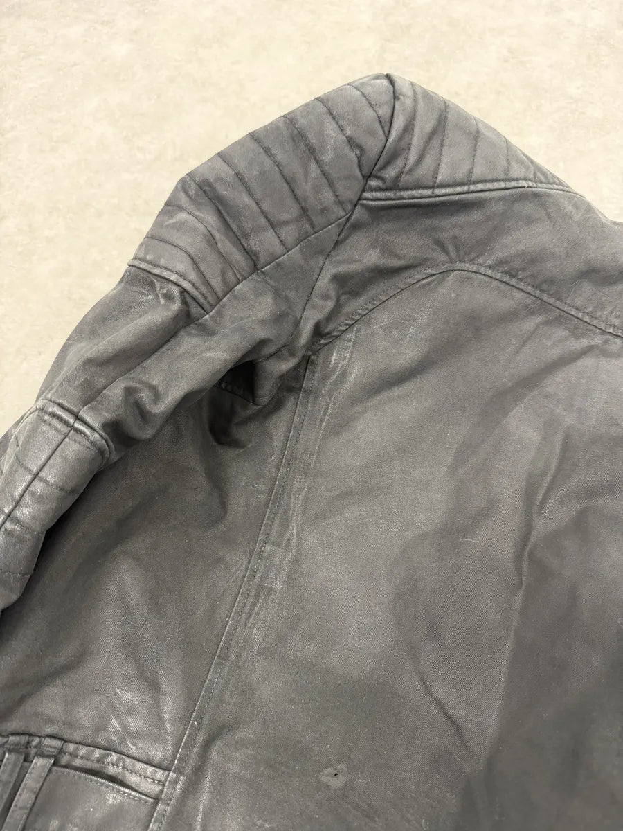 2000s Balmain Biker Black Horpist Leather Jacket iEWepCa 7