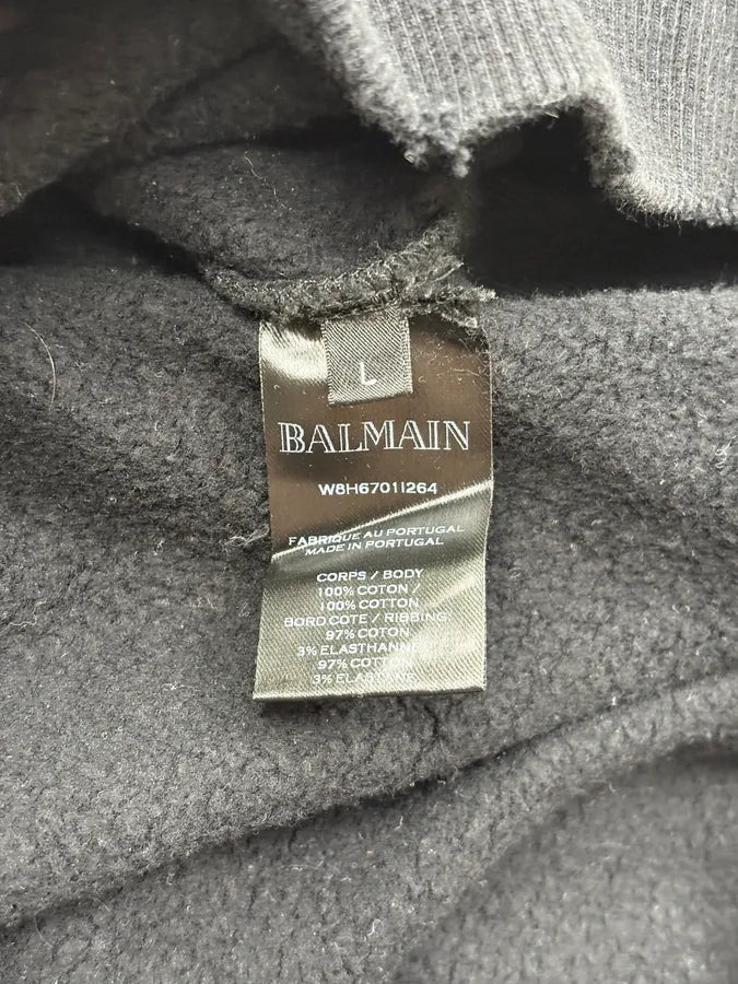 AW2018 Balmain Black Astro Zip Sweater sbYcgQX 7