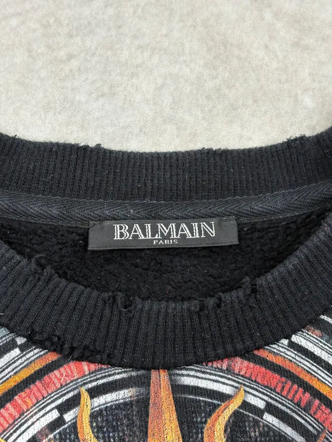 AW2018 Balmain Black Astro Zip Sweater sbYcgQX 6