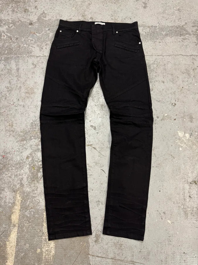 2000s Balmain Black Avant-Garde Denim Jeans QsmMKPe 0