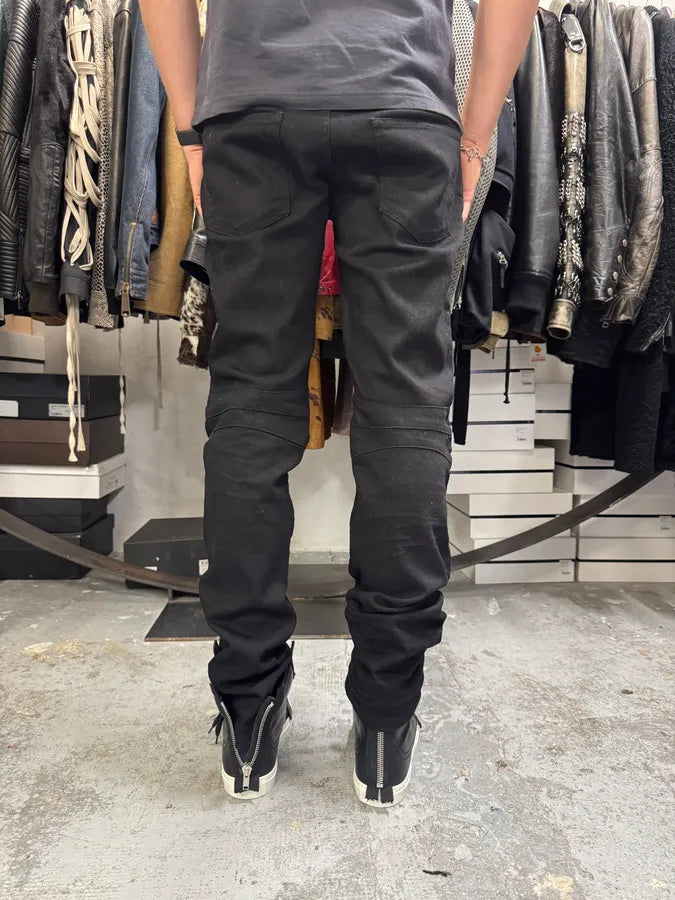 2000s Balmain Black Avant-Garde Denim Jeans QsmMKPe 2