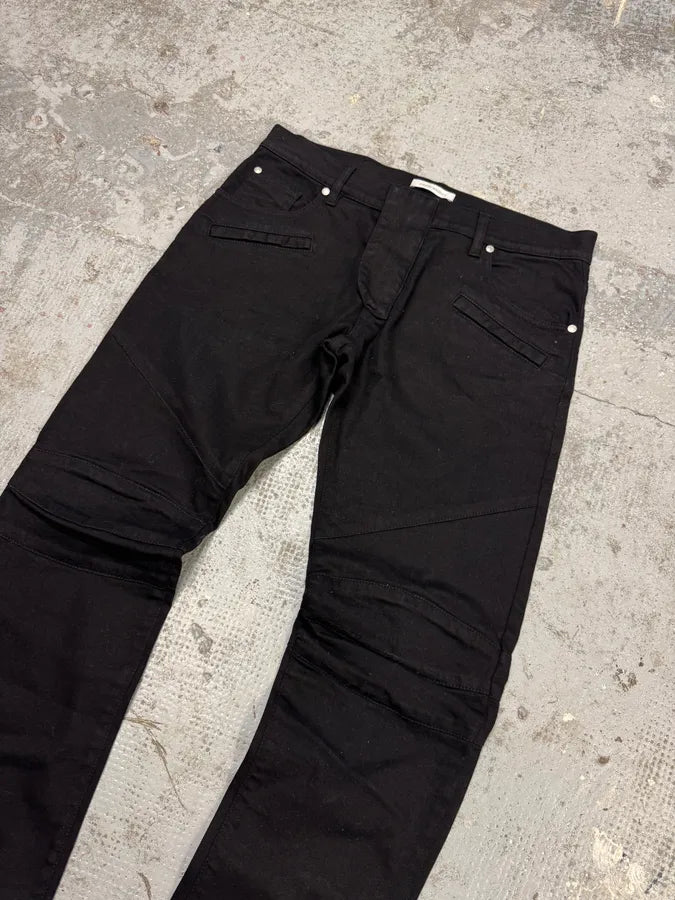 2000s Balmain Black Avant-Garde Denim Jeans QsmMKPe 4