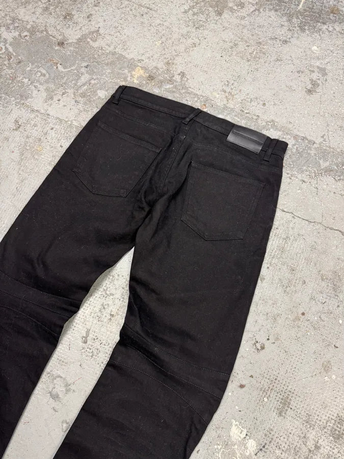 2000s Balmain Black Avant-Garde Denim Jeans QsmMKPe 6