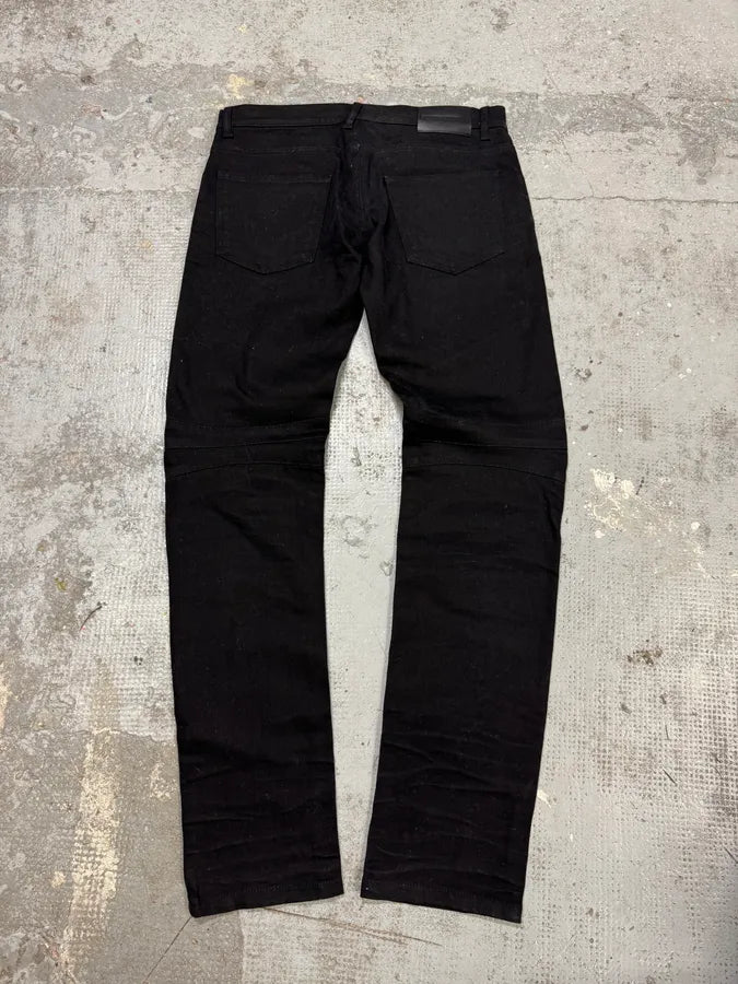 2000s Balmain Black Avant-Garde Denim Jeans QsmMKPe 7
