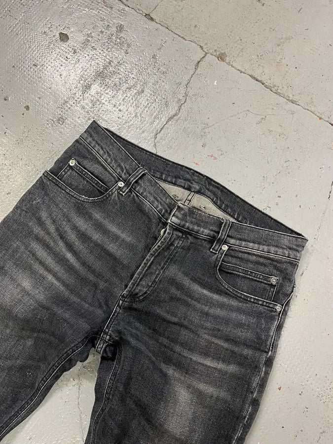 2000s Balmain Black Faded Slim Denim Jeans fuZOymQ 4