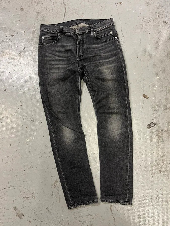 2000s Balmain Black Faded Slim Denim Jeans fuZOymQ 5