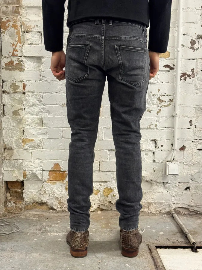 2000s Balmain Black Faded Slim Denim Jeans fuZOymQ 3