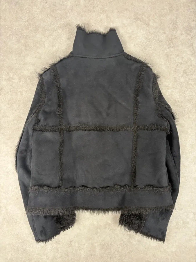 2000s Balmain Black Faux Fur Classy Jacket lsTKXoz 5