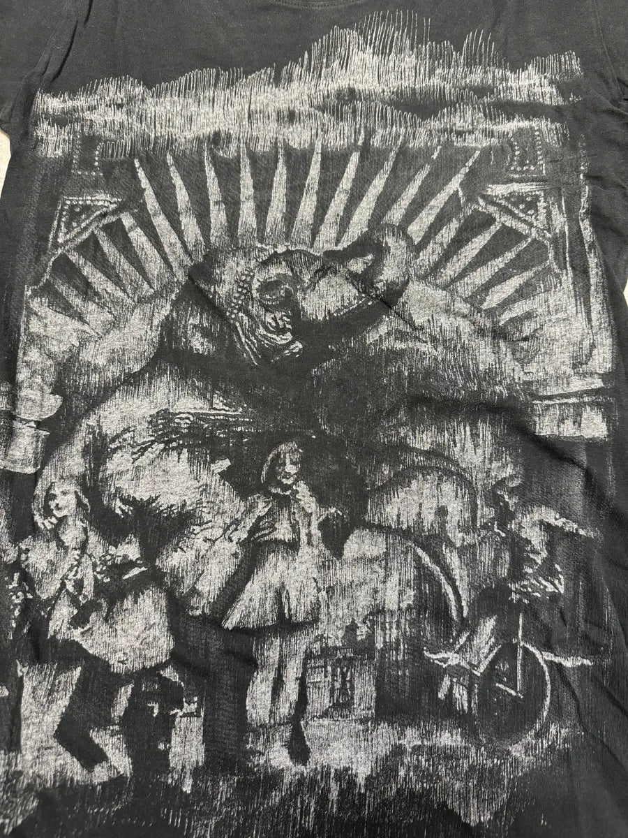 2000s Balmain Black Graphic Elephant T-Shirt ctSypDA 5