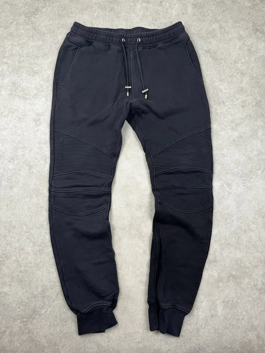 AW2016 Balmain Black Slim Jogger Pants EXRaAsd 0