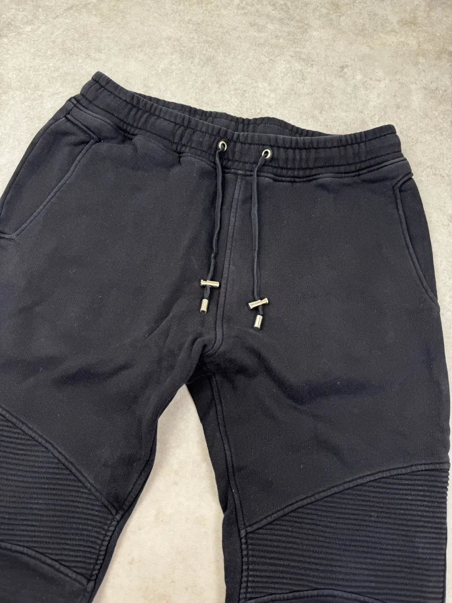 AW2016 Balmain Black Slim Jogger Pants EXRaAsd 4