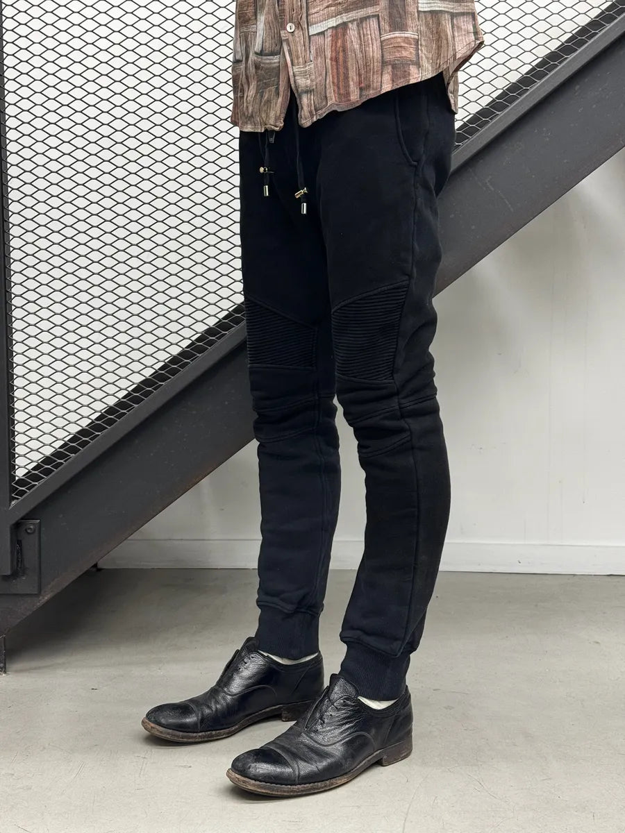AW2016 Balmain Black Slim Jogger Pants EXRaAsd 2