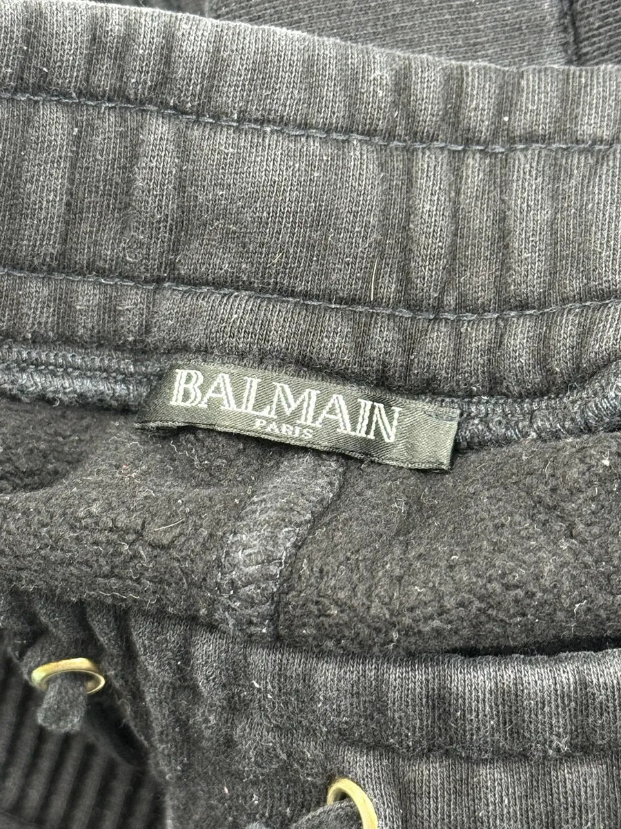 AW2016 Balmain Black Slim Jogger Pants EXRaAsd 8