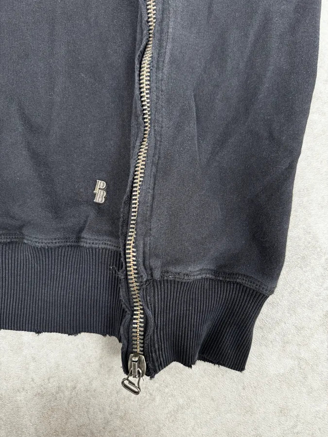2010s Balmain Black Zip-Shoulder Distressed Sweater IJTgfvO 7