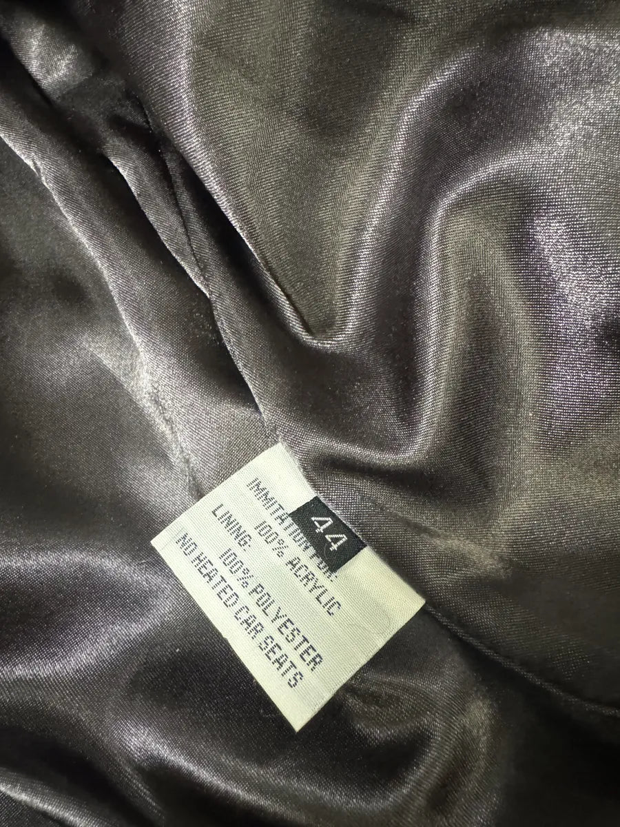 2000s Balmain Brown Long Fur Leather Embellished Coat (L) 7