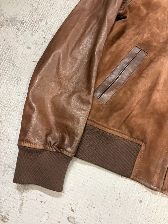 2000s Pierre Balmain Brown Suede Bomber Jacket ApmZBZf 7