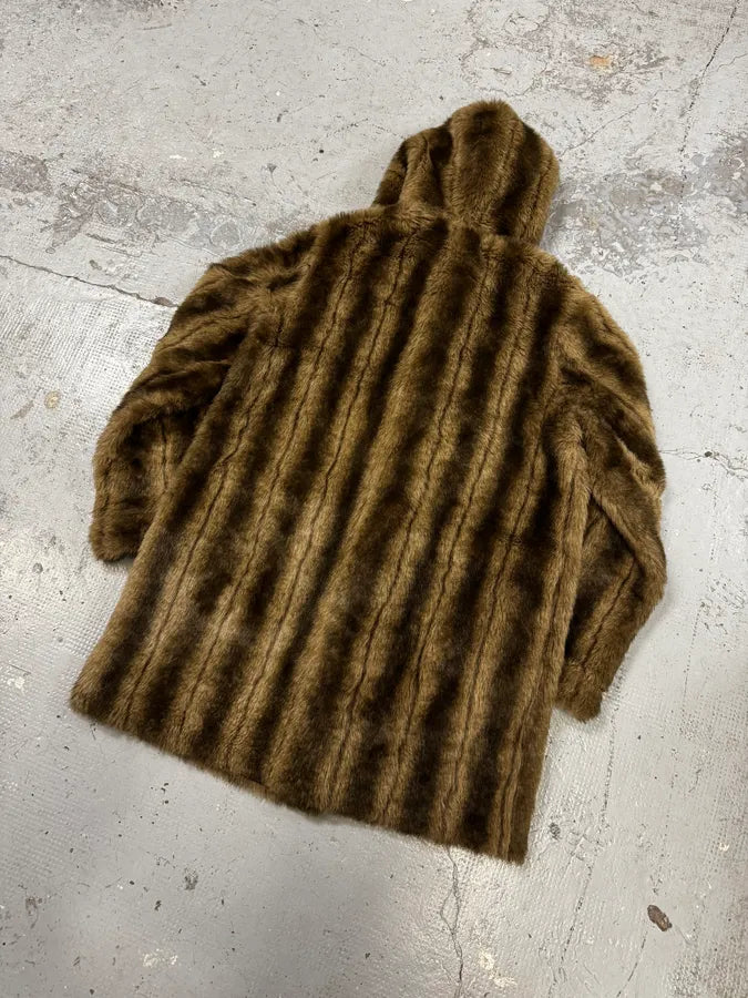 2000s Balmain Fake Fur Reversible Long Coat RVuhOaJ 9