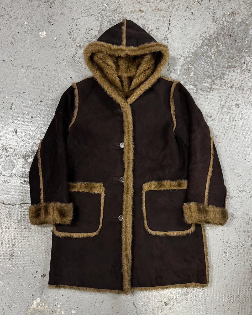 2000s Balmain Fake Fur Reversible Long Coat RVuhOaJ 3