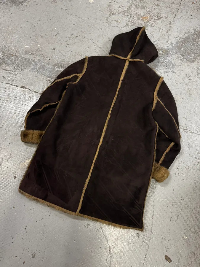 2000s Balmain Fake Fur Reversible Long Coat RVuhOaJ 8