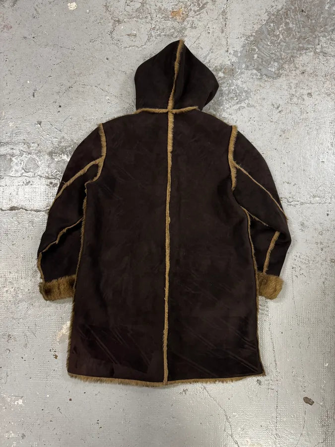 2000s Balmain Fake Fur Reversible Long Coat RVuhOaJ 6