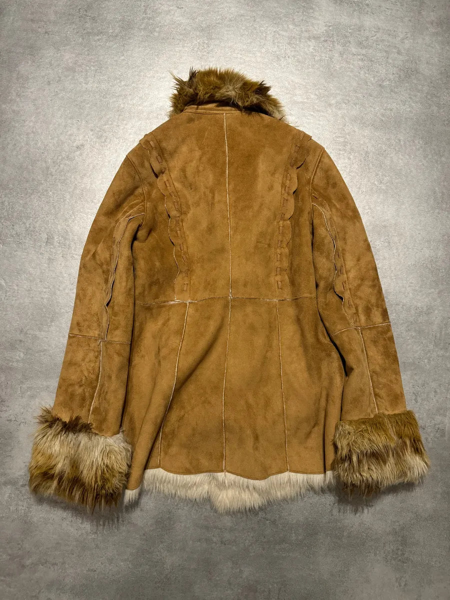 2000s Balmain Faux Fur Camel Jacket (S) 2