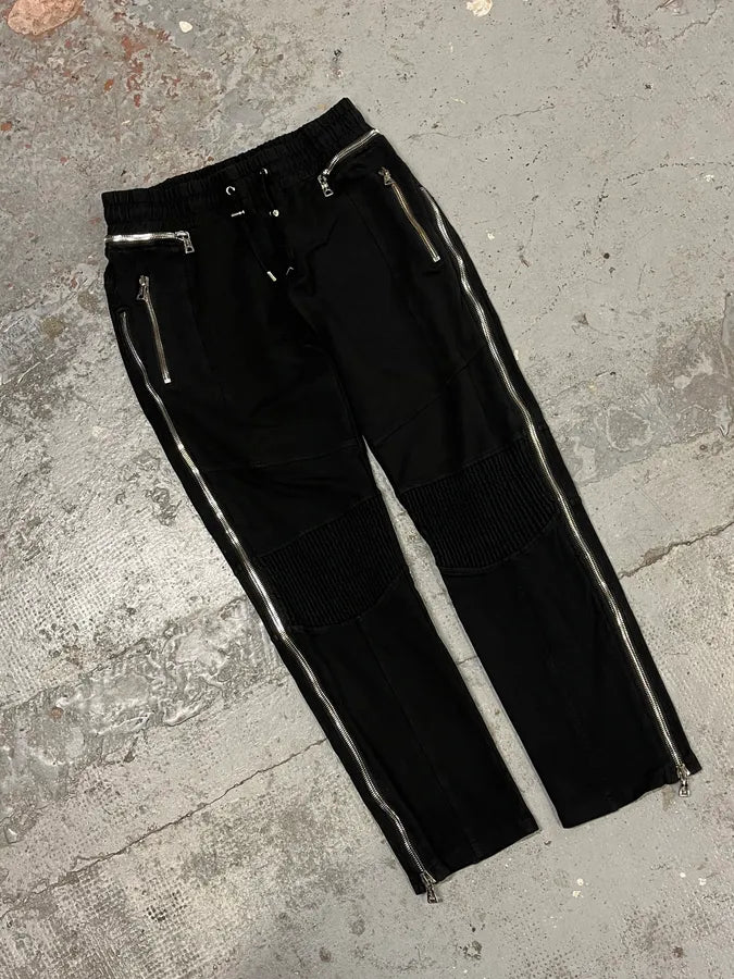 2000s Balmain Full Zip Black Joggers sKcCrMJ 4