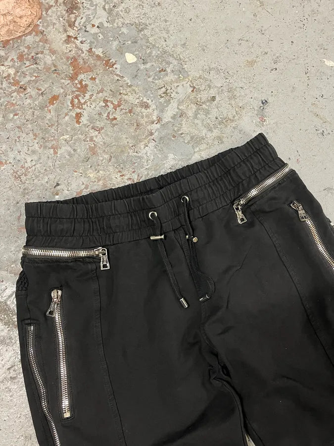 2000s Balmain Full Zip Black Joggers sKcCrMJ 5