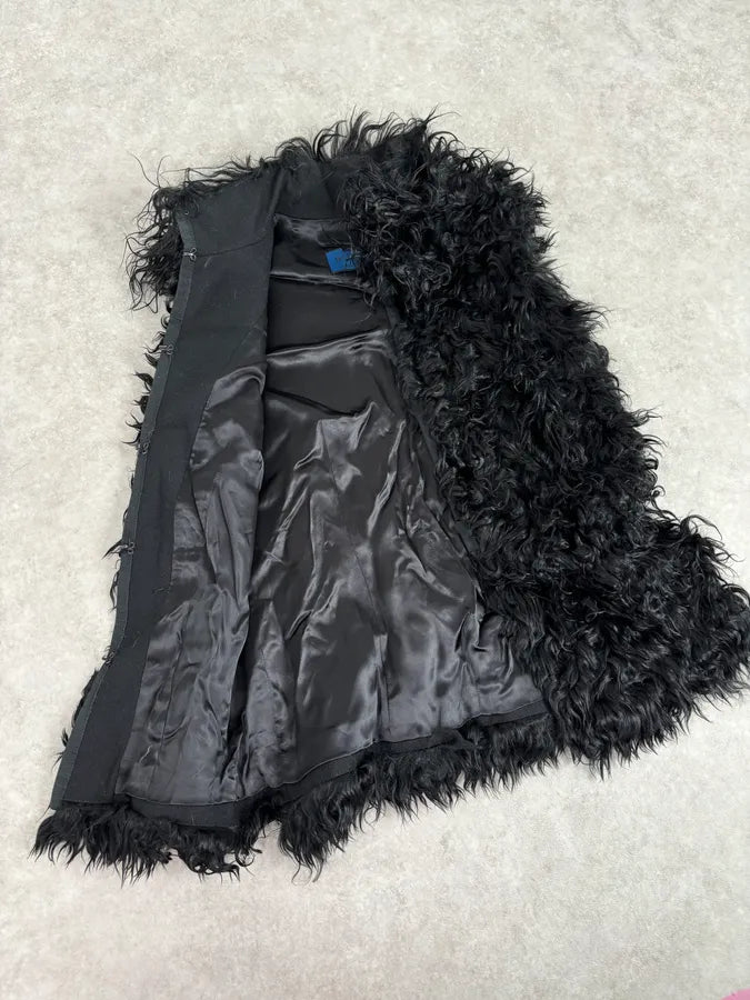 2000s Balmain Fur Black Vest Jacket PCjwJnu 8