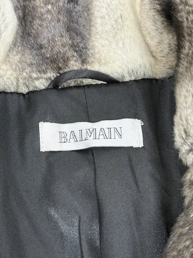 2000s Balmain Gradient Sand Long Fur Coat AyEiynH 8
