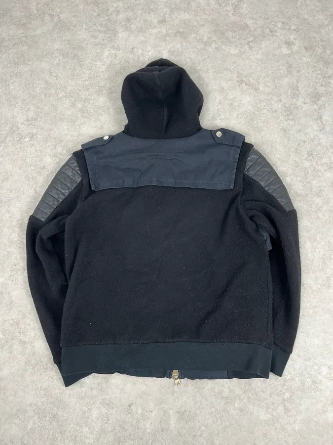 2010s Balmain Hooded Hybrid Patchwork Zip Jacket FtuRmft 5