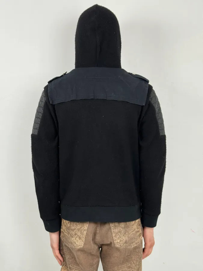 2010s Balmain Hooded Hybrid Patchwork Zip Jacket FtuRmft 2