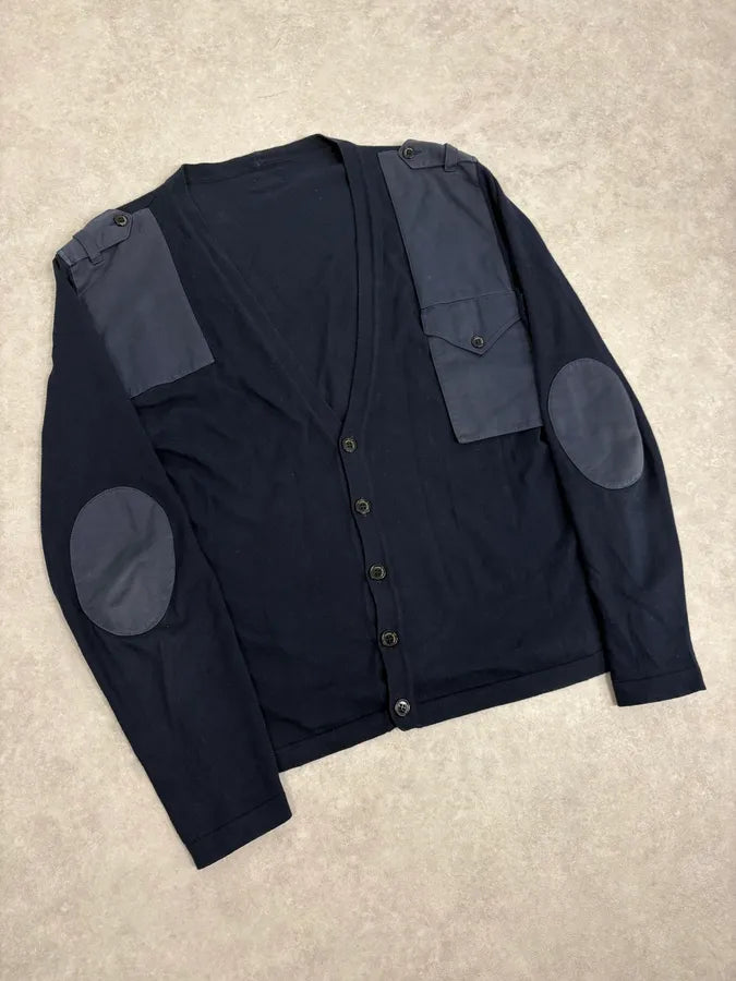 2000s Pierre Balmain Navy Patch Wool Cardigan KmZPIus 3