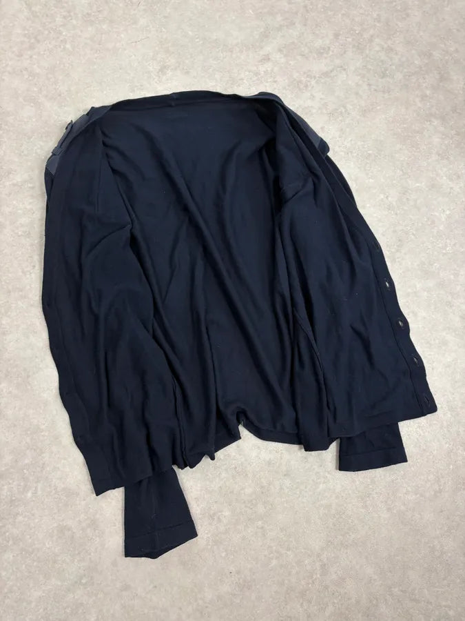 2000s Pierre Balmain Navy Patch Wool Cardigan KmZPIus 6