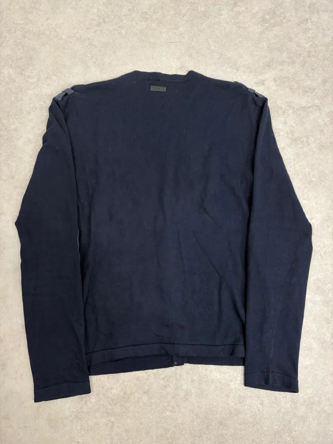2000s Pierre Balmain Navy Patch Wool Cardigan KmZPIus 5
