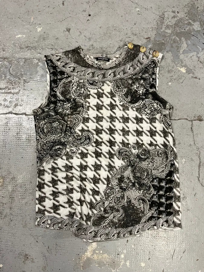2000s Balmain Prestigious Grey Tank Top ARYOHvZ 1