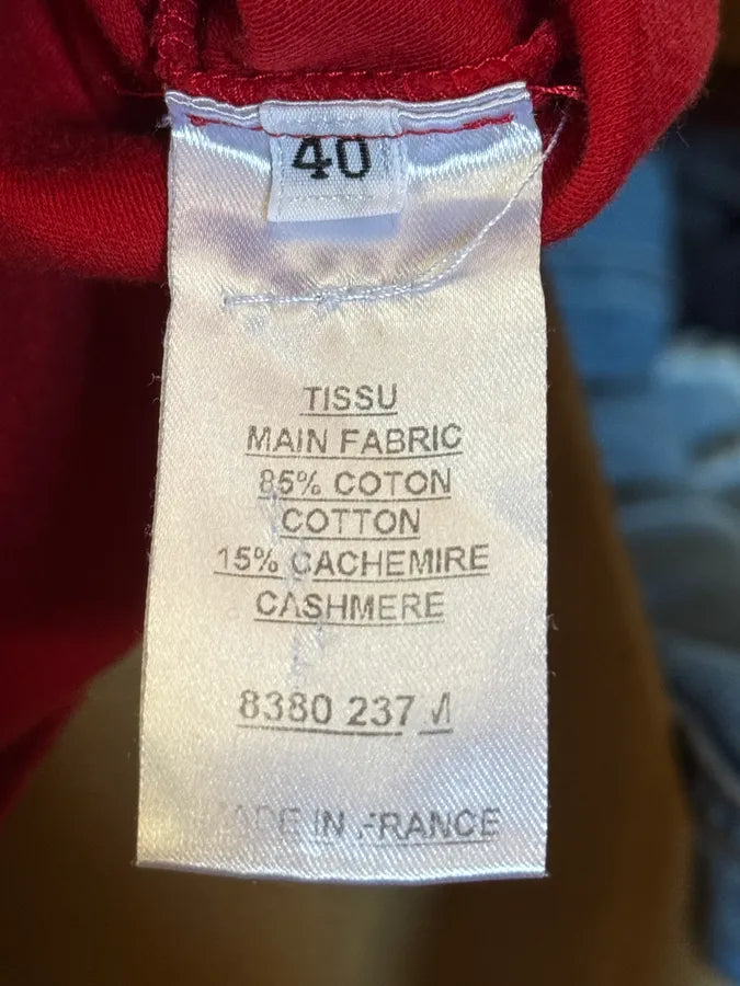 2000s Balmain Red Buttoned Blouse Longsleeve T-Shirt bIMwySF 8