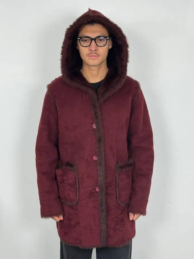 2000s Balmain Red Reversible Fur Coat cliBjyb 2