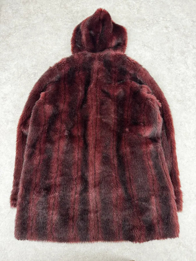 2000s Balmain Red Reversible Fur Coat cliBjyb 4