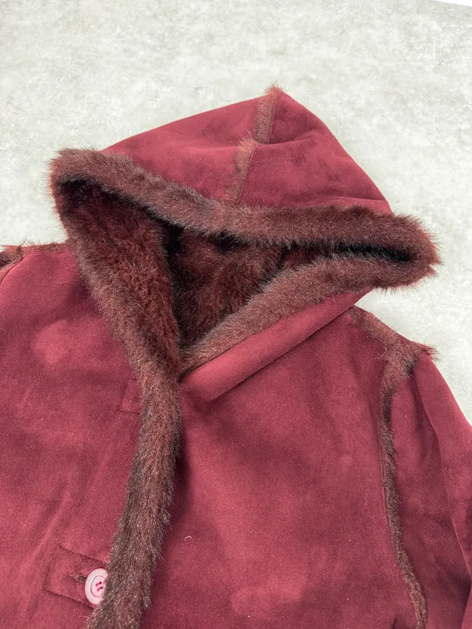 2000s Balmain Red Reversible Fur Coat cliBjyb 7
